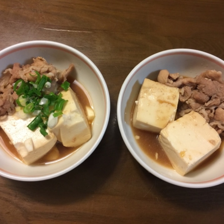 晩ご飯の1品に肉豆腐